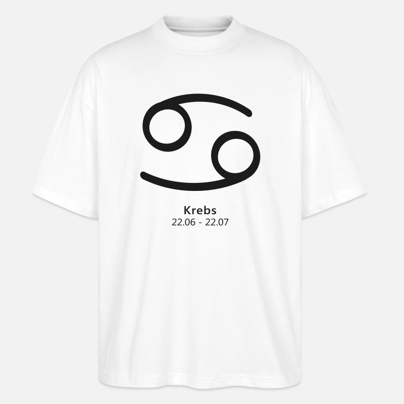Krebs Crab Sternzeichen Symbol Kosmos - Stanley/Stella Oversized Unisex Bio T-Shirt Blaster 2.0 - Weiß