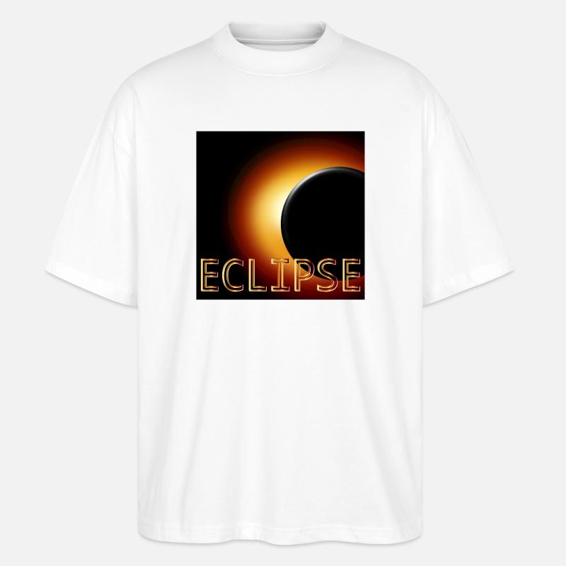 Total Solar Eclipse 2026 - Stanley/Stella Oversized Unisex Organic T-shirt Blaster 2.0 - white
