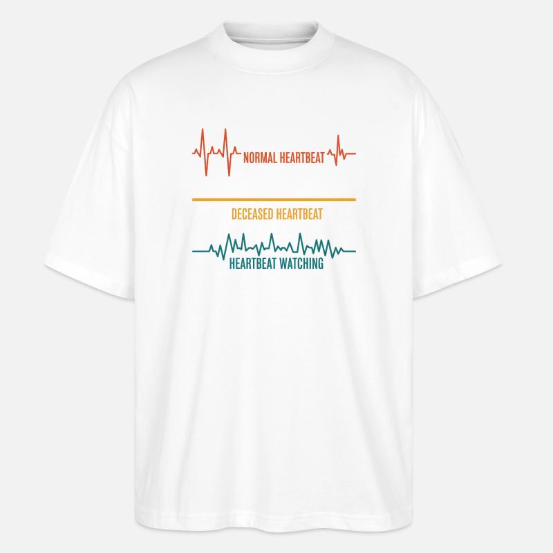 Variations du battement cardiaque Pression - T-shirt bio Blaster 2.0 coupe oversize Stanley/Stella Unisexe - blanc