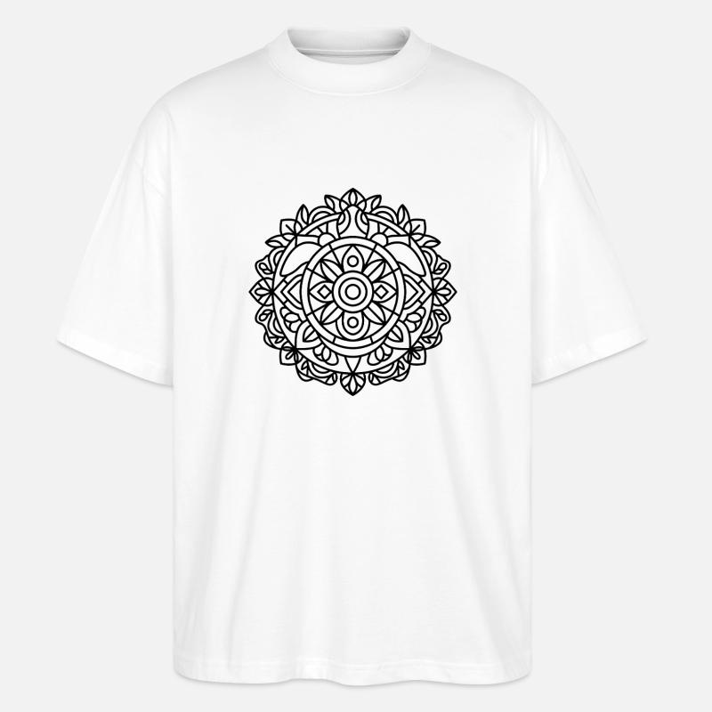 Schildkröten Mandala - Stanley/Stella Oversized Unisex Bio T-Shirt Blaster 2.0 - Weiß