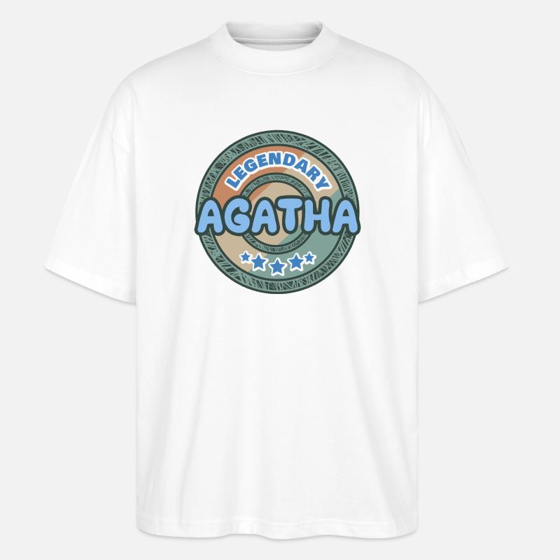 Agatha als Geschenkidee - Stanley/Stella Oversized Unisex Bio T-Shirt Blaster 2.0 - Weiß