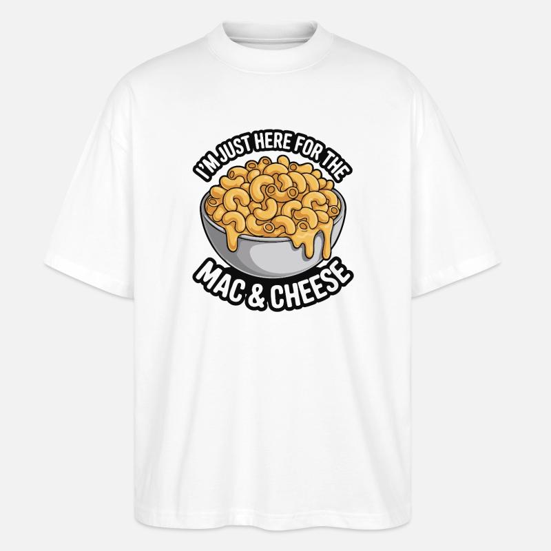 Mac & Cheese Fan - I’m Just Here - Stanley/Stella Oversized Unisex Bio T-Shirt Blaster 2.0 - Weiß