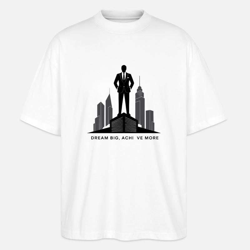 Executive Skyline Ambition Silhouette - Stanley/Stella Oversized Unisex Bio T-Shirt Blaster 2.0 - Weiß
