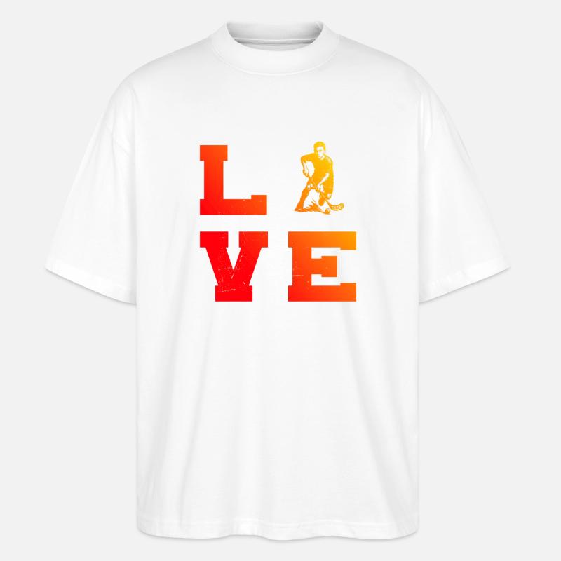 Einfach Floorball zeitloses Design - Stanley/Stella Oversized Unisex Bio T-Shirt Blaster 2.0 - Weiß
