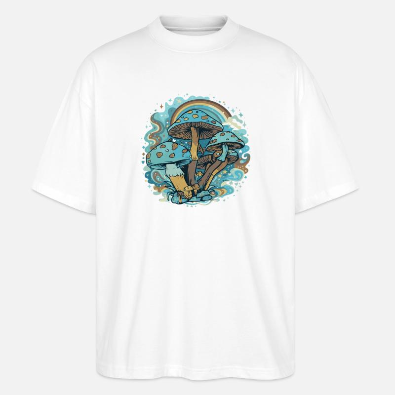 Blaupilz Wunderwald - Stanley/Stella Oversized Unisex Bio T-Shirt Blaster 2.0 - Weiß