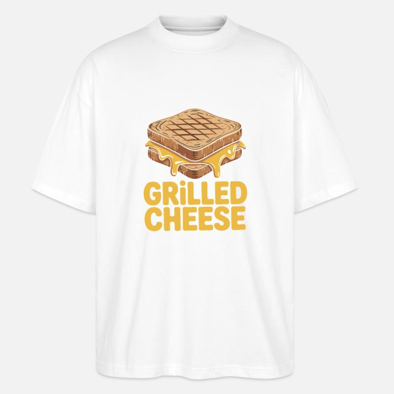 Grilled Cheese Lover - I’m Just Here - Stanley/Stella Oversized Unisex Bio T-Shirt Blaster 2.0 - Weiß