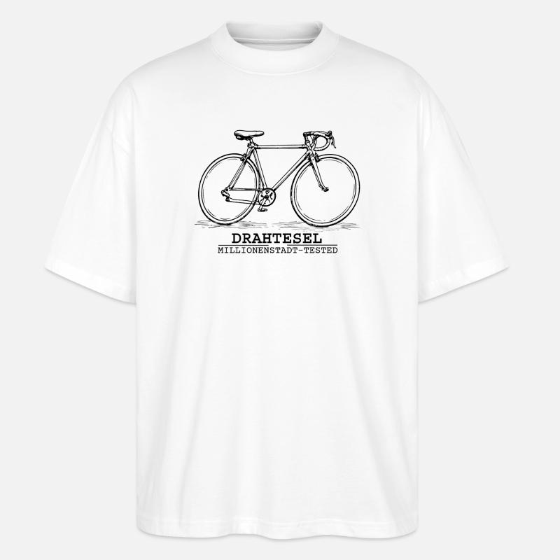 Drahtesel - Stanley/Stella Oversized Unisex Bio T-Shirt Blaster 2.0 - Weiß