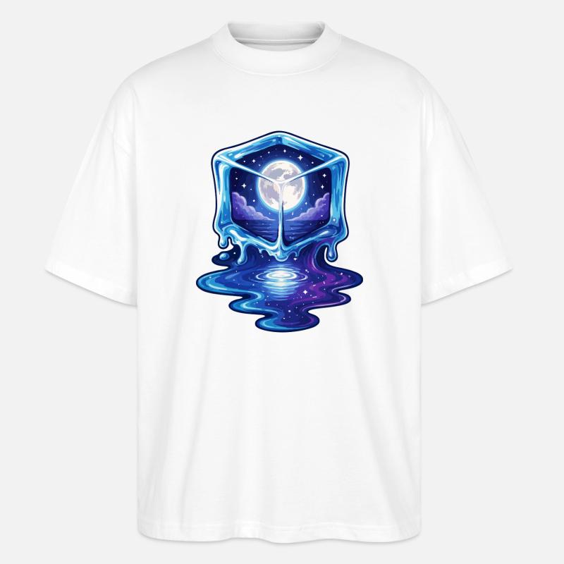 Kosmische Eiswürfel-Galaxie - Stanley/Stella Oversized Unisex Bio T-Shirt Blaster 2.0 - Weiß