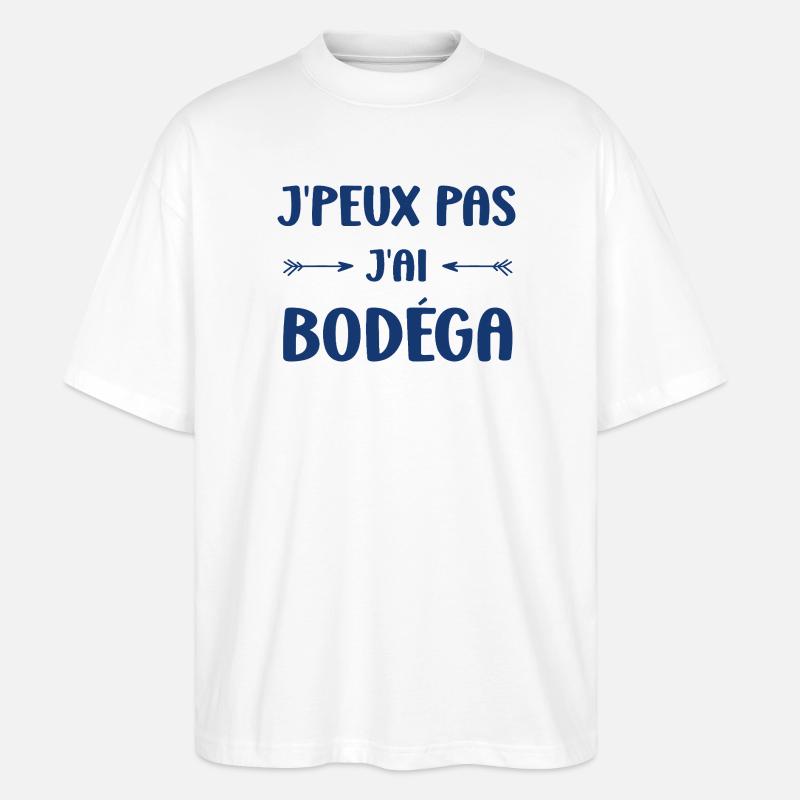 Ich kann nicht, ich habe Bodéga - Stanley/Stella Oversized Unisex Bio T-Shirt Blaster 2.0 - Weiß