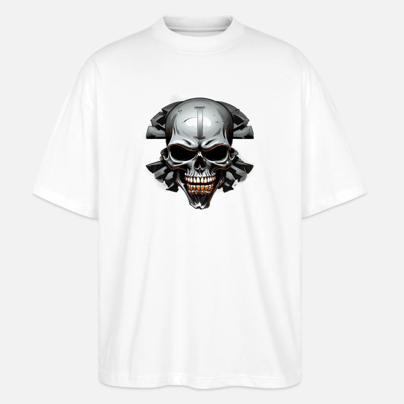 Ischadel dans un cercle rocheux - T-shirt bio Blaster 2.0 coupe oversize Stanley/Stella Unisexe - blanc