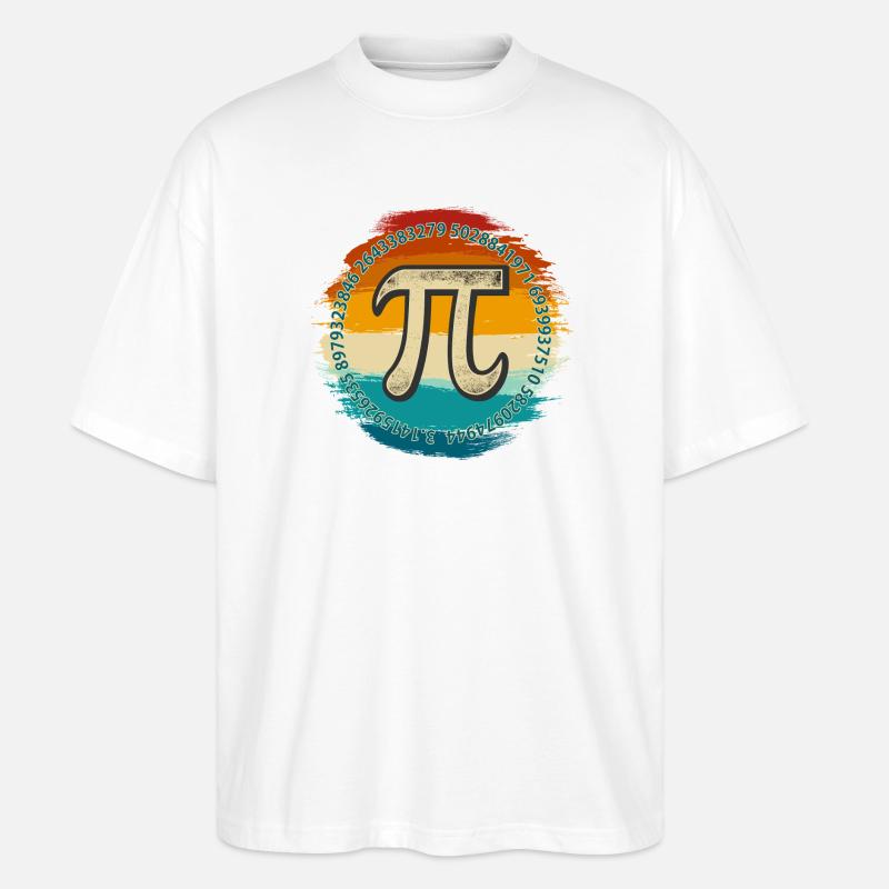 Pi Spectrum Emblem Tee - Stanley/Stella Oversized Unisex Bio T-Shirt Blaster 2.0 - Weiß