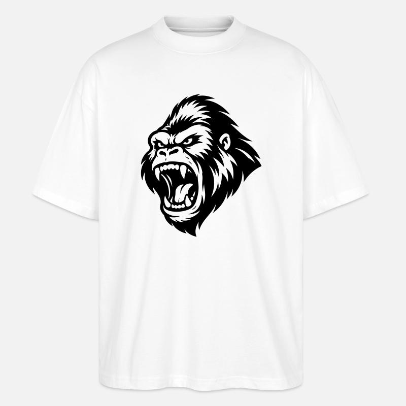 Gorilla Aggressiv - Stanley/Stella Oversized Unisex Bio T-Shirt Blaster 2.0 - Weiß