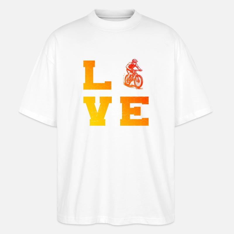 Message clair sur le VTT - T-shirt bio Blaster 2.0 coupe oversize Stanley/Stella Unisexe - blanc