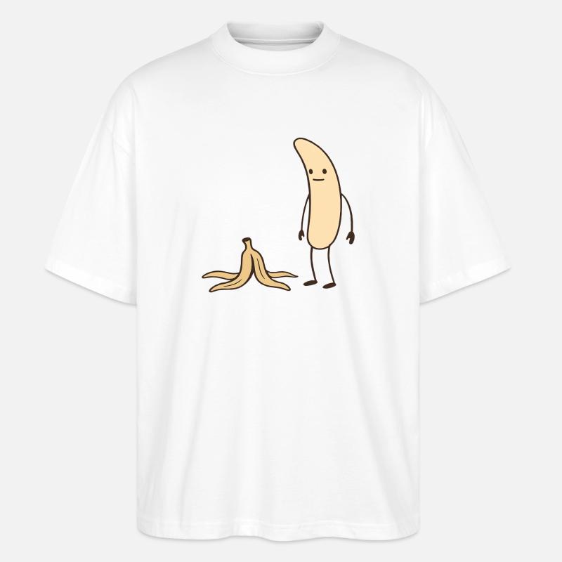 Bananenheld mit Schale - Stanley/Stella Oversized Unisex Bio T-Shirt Blaster 2.0 - Weiß