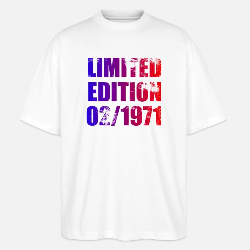 55e anniversaire édition limitée 02/1971 - T-shirt bio Blaster 2.0 coupe oversize Stanley/Stella Unisexe - blanc