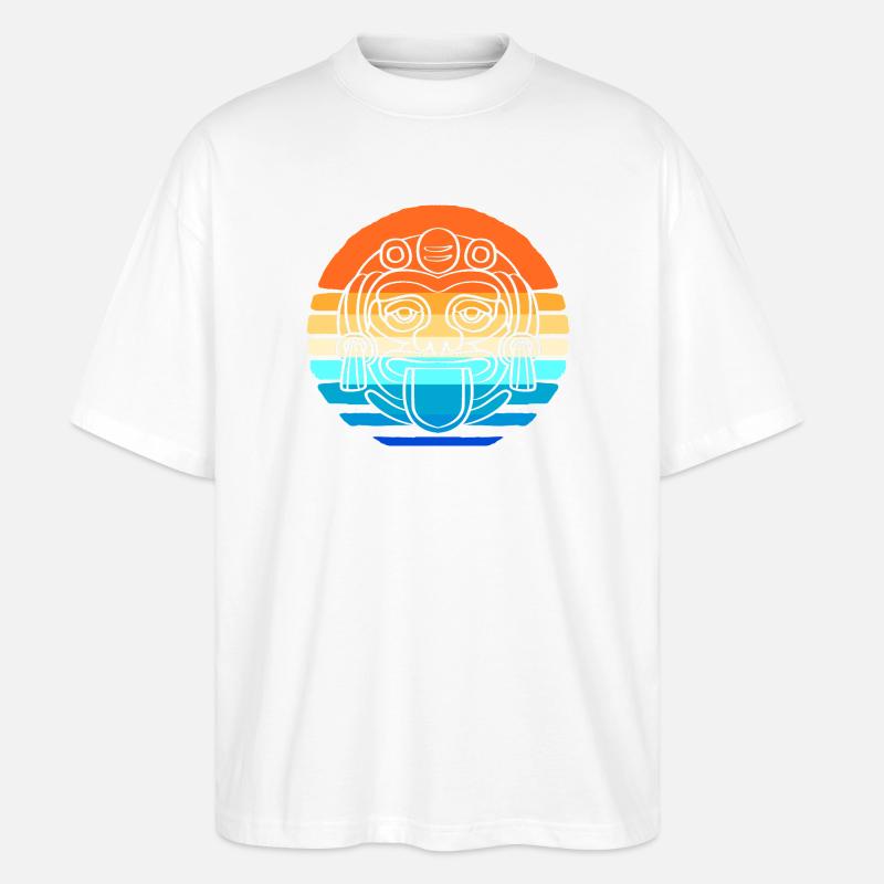 Inka Maya kalender aztec - Stanley/Stella Oversized Unisex Bio T-Shirt Blaster 2.0 - Weiß