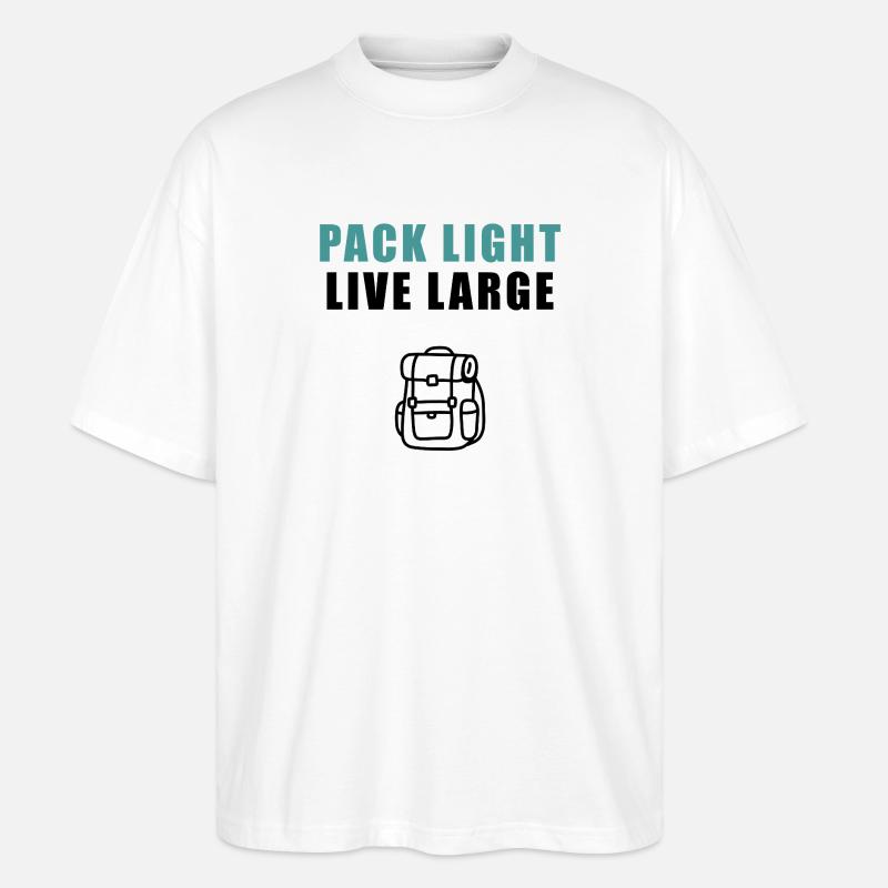 Pack Light Live Large Backpack - Stanley/Stella Oversized Unisex Organic T-shirt Blaster 2.0 - white