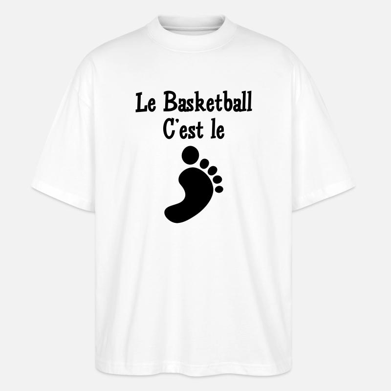 Basketball ist der Fuß - Stanley/Stella Oversized Unisex Bio T-Shirt Blaster 2.0 - Weiß