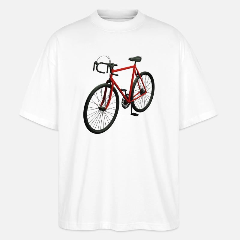 Retro Rennrad - Stanley/Stella Oversized Unisex Bio T-Shirt Blaster 2.0 - Weiß
