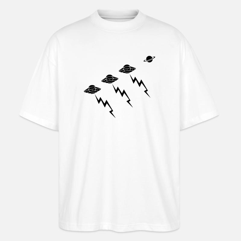 UFO Flotte Invasion Blitz Angriff - Stanley/Stella Oversized Unisex Bio T-Shirt Blaster 2.0 - Weiß