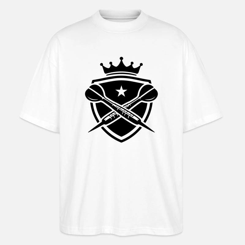 Dartpfeil Wappen Darts - Stanley/Stella Oversized Unisex Bio T-Shirt Blaster 2.0 - Weiß