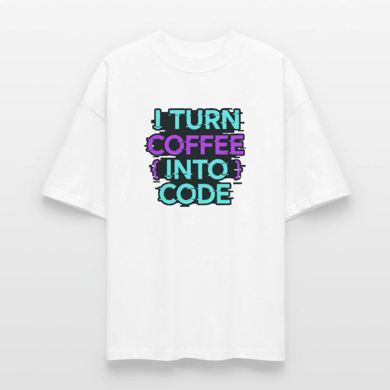 Je transforme le café en code T-shirt bio Blaster 2.0 coupe oversize Stanley/Stella Unisexe