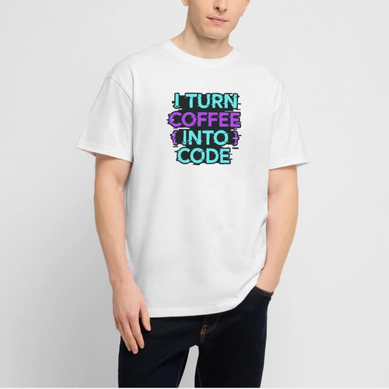 Je transforme le café en code T-shirt bio Blaster 2.0 coupe oversize Stanley/Stella Unisexe