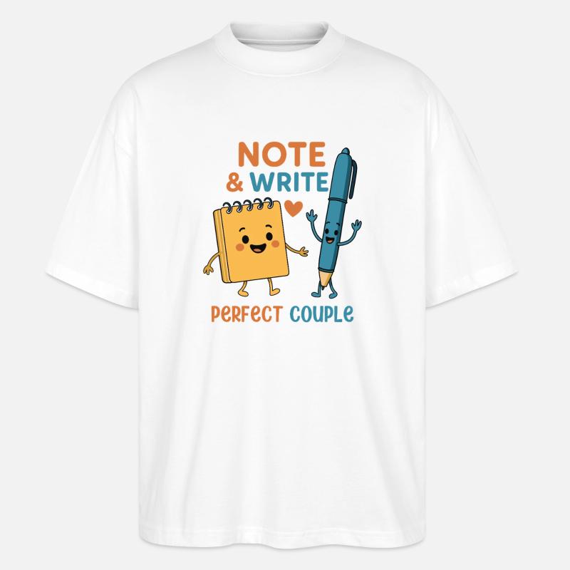 Note & Write Perfect Couple - T-shirt bio Blaster 2.0 coupe oversize Stanley/Stella Unisexe - blanc