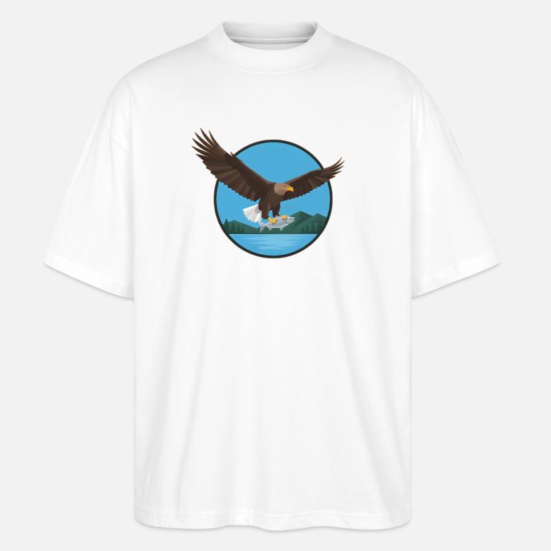White-tailed eagle eagle - Stanley/Stella Oversized Unisex Organic T-shirt Blaster 2.0 - white