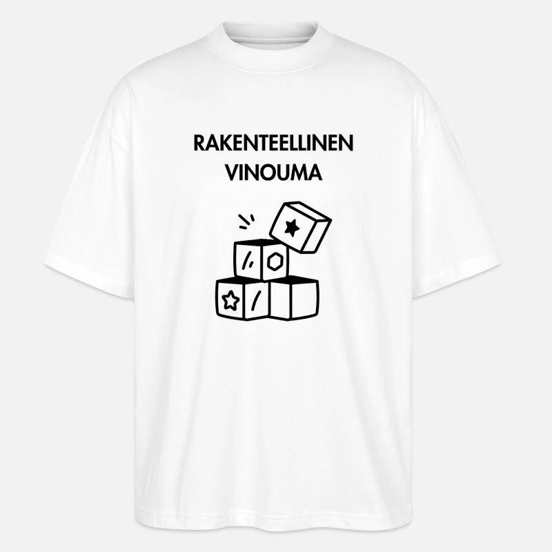 Polarisation structurelle - T-shirt bio Blaster 2.0 coupe oversize Stanley/Stella Unisexe - blanc