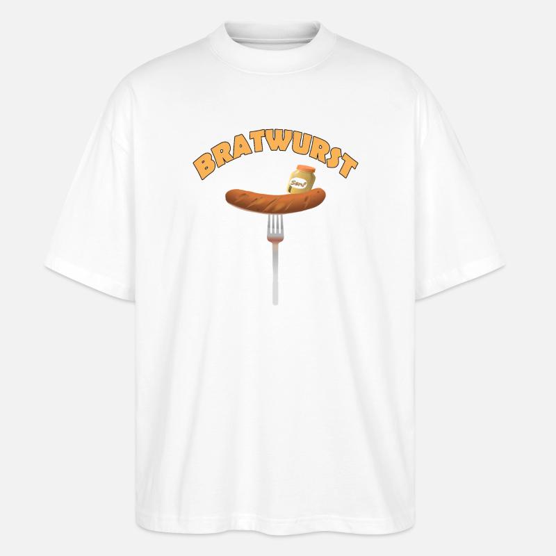 BRATWURST - Stanley/Stella Oversized Unisex Bio T-Shirt Blaster 2.0 - Weiß