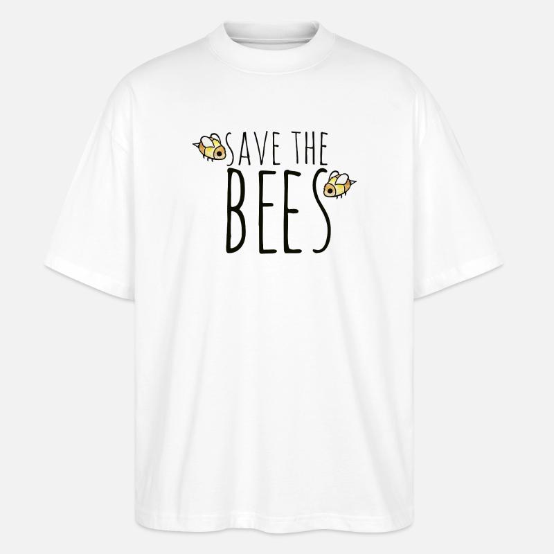 Save the Bees Bienenschutz - Stanley/Stella Oversized Unisex Bio T-Shirt Blaster 2.0 - Weiß