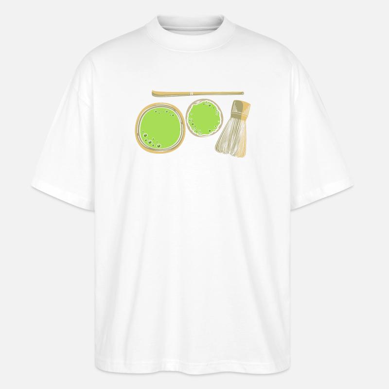 Matcha Tee - Stanley/Stella Oversized Unisex Bio T-Shirt Blaster 2.0 - Weiß