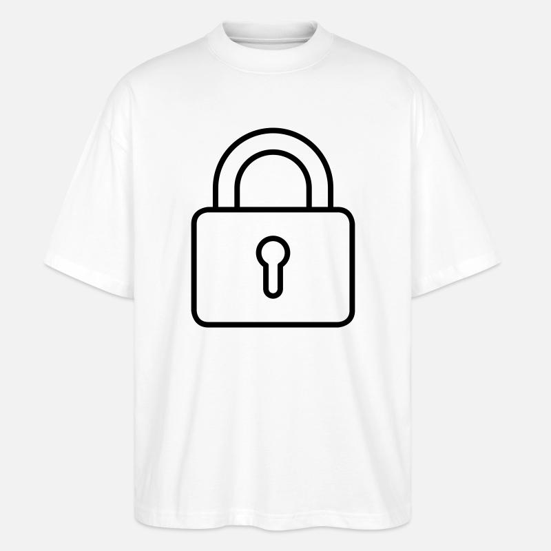 Vorhängeschloss - Stanley/Stella Oversized Unisex Bio T-Shirt Blaster 2.0 - Weiß