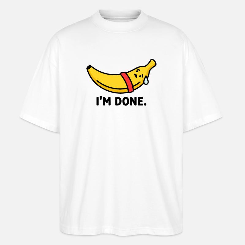 Das Workout Burnout Banana - Stanley/Stella Oversized Unisex Bio T-Shirt Blaster 2.0 - Weiß