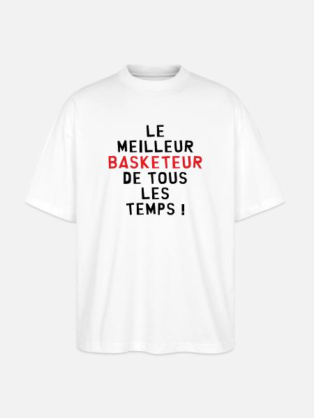 Basketball Best Basketball Player - Stanley/Stella Oversized Unisex Organic T-shirt Blaster 2.0 - white