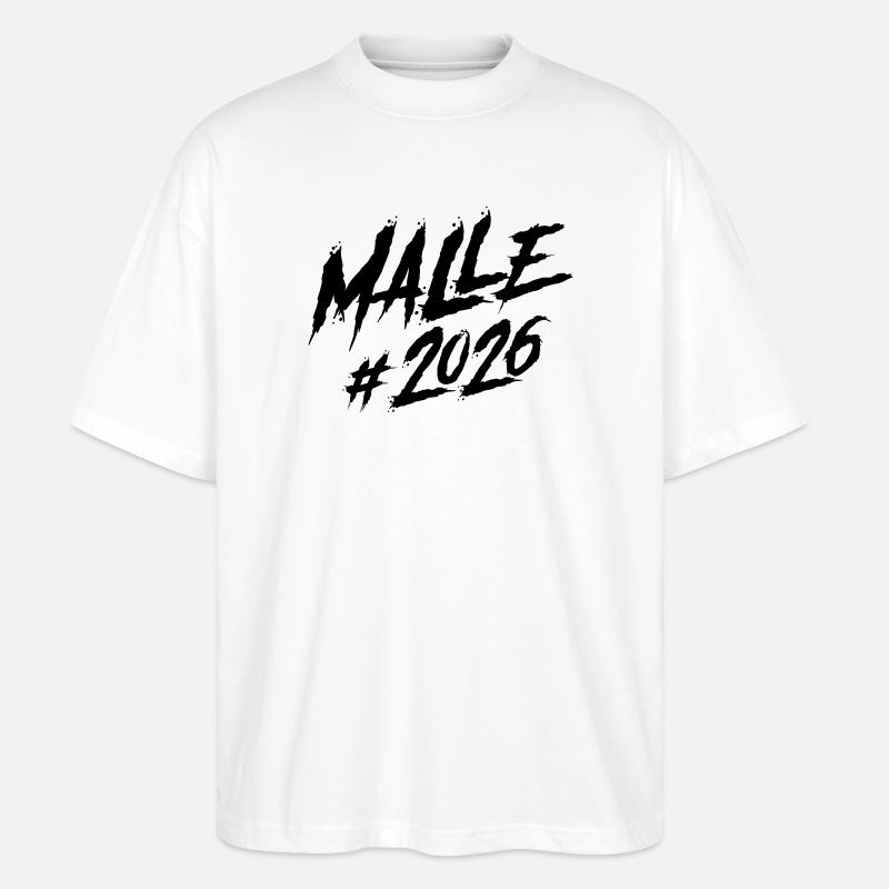 Malle 2026 Mallorca Team - Stanley/Stella Oversized Unisex Bio T-Shirt Blaster 2.0 - Weiß
