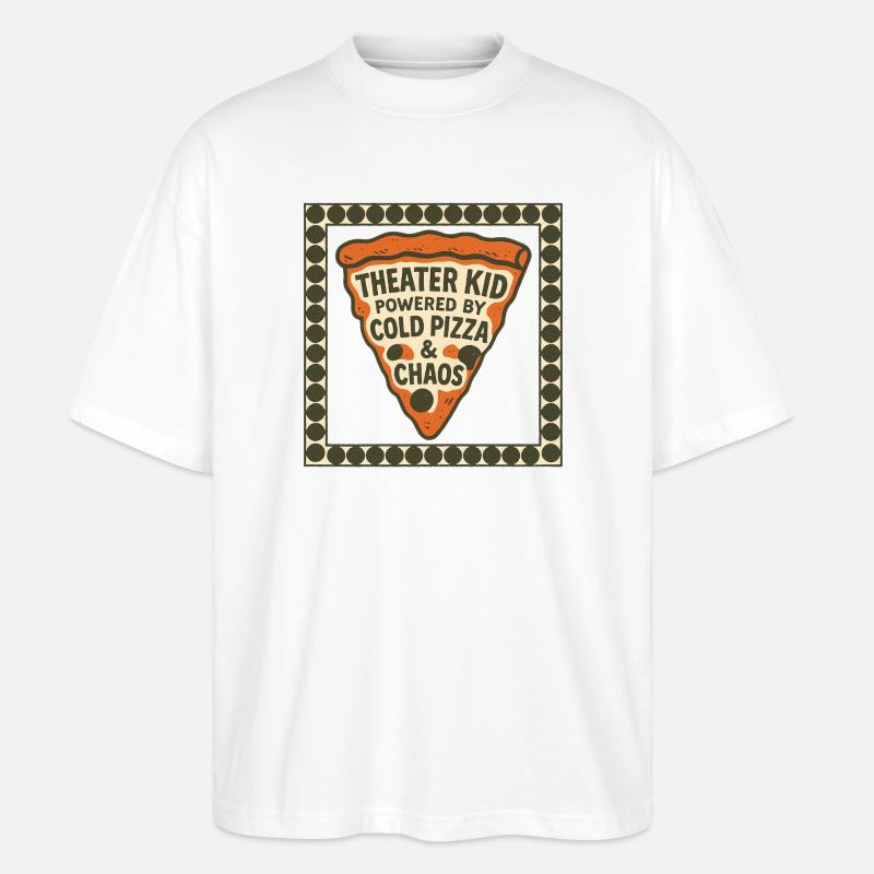 Theater Kid Pizza Chaos - Stanley/Stella Oversized Unisex Bio T-Shirt Blaster 2.0 - Weiß