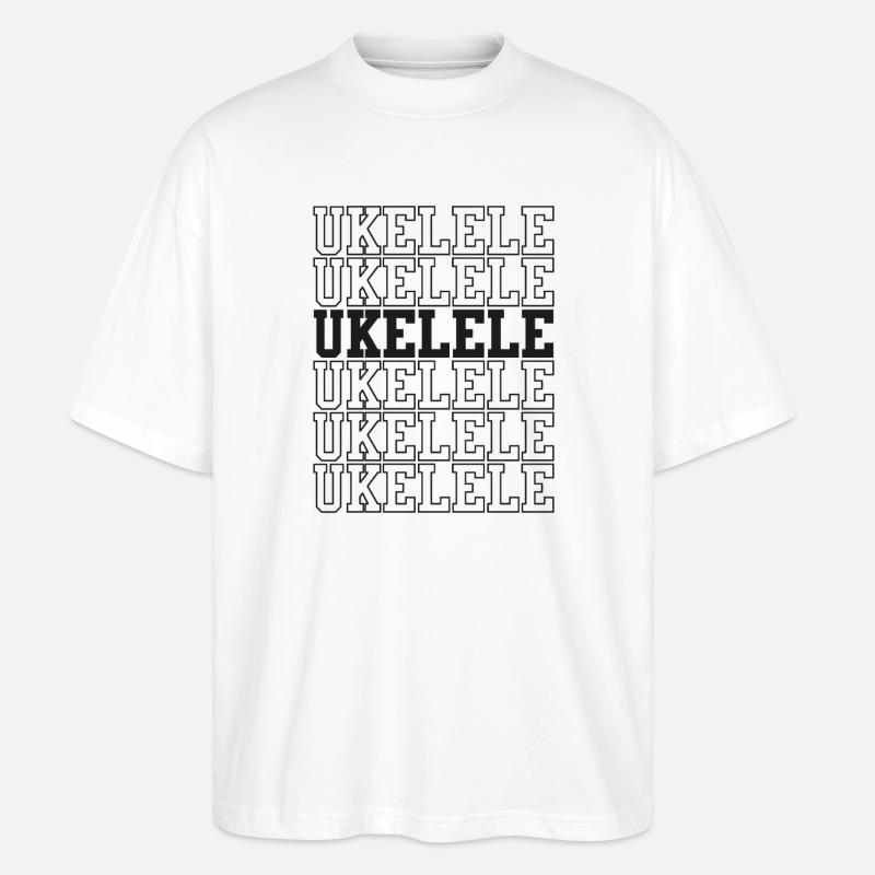 Hawaiian Ukulele Uke Ukulele - Stanley/Stella Oversized Unisex Bio T-Shirt Blaster 2.0 - Weiß