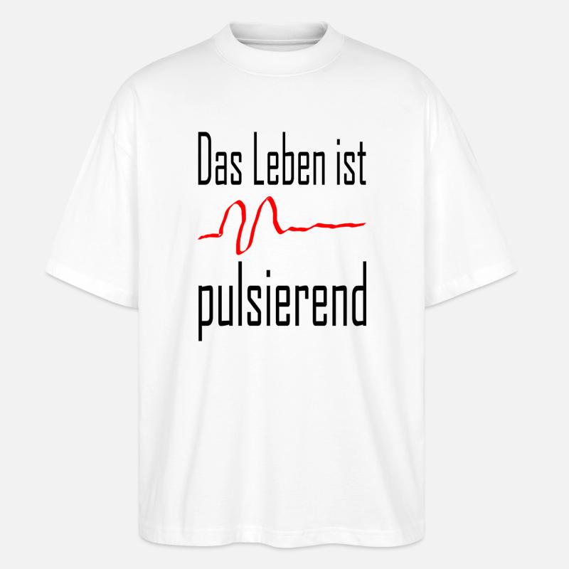 La vie pulse / Déclaration / Dire - T-shirt bio Blaster 2.0 coupe oversize Stanley/Stella Unisexe - blanc