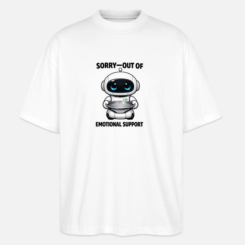 Snack Bot Küchenfreund - Stanley/Stella Oversized Unisex Bio T-Shirt Blaster 2.0 - Weiß