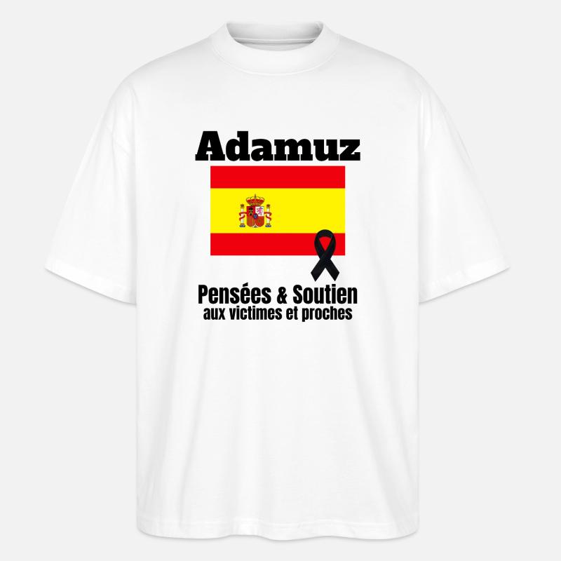 Spanien, Spanien, spanische Flagge - Stanley/Stella Oversized Unisex Bio T-Shirt Blaster 2.0 - Weiß