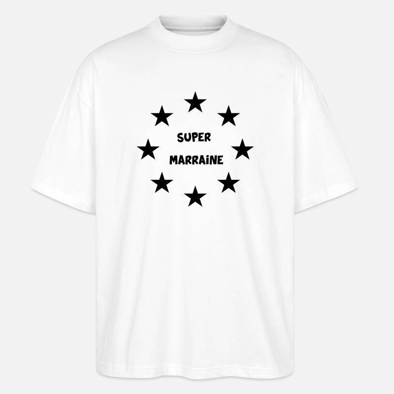 Große Patentante - Stanley/Stella Oversized Unisex Bio T-Shirt Blaster 2.0 - Weiß