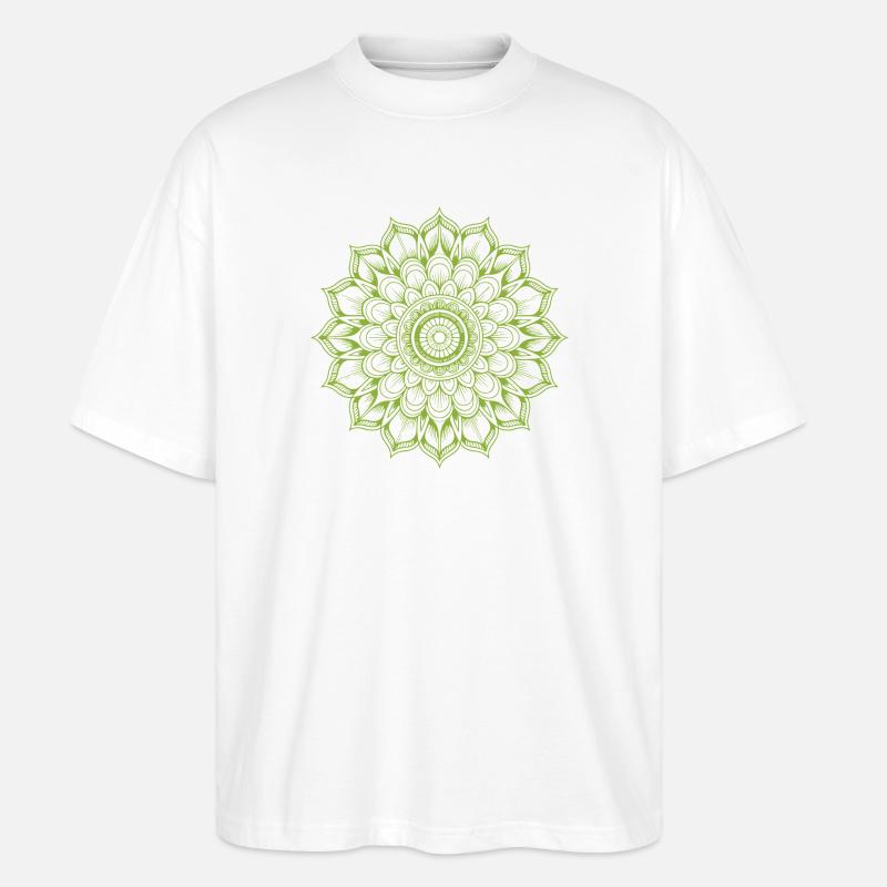 mandala - Stanley/Stella Blaster 2.0 Unisex Oversized Luomu T-paita - valkoinen