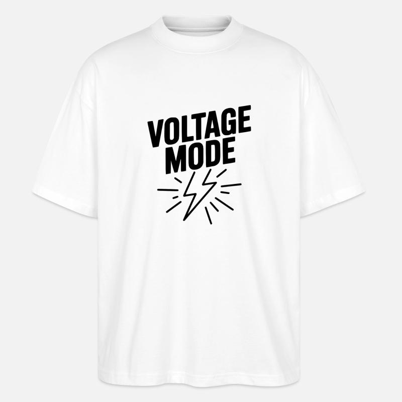 Spannungsmodus - Stanley/Stella Oversized Unisex Bio T-Shirt Blaster 2.0 - Weiß