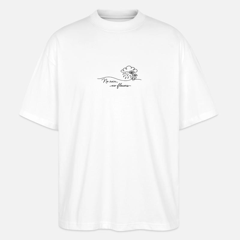Pas de pluie – pas de fleurs. - T-shirt bio Blaster 2.0 coupe oversize Stanley/Stella Unisexe - blanc