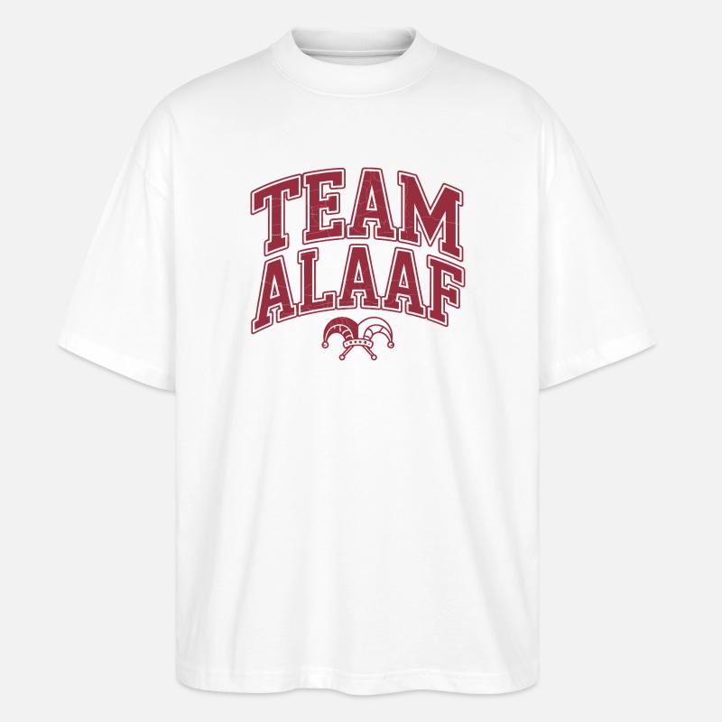 Team Alaaf - Kölner Karneval - Stanley/Stella Oversized Unisex Bio T-Shirt Blaster 2.0 - Weiß