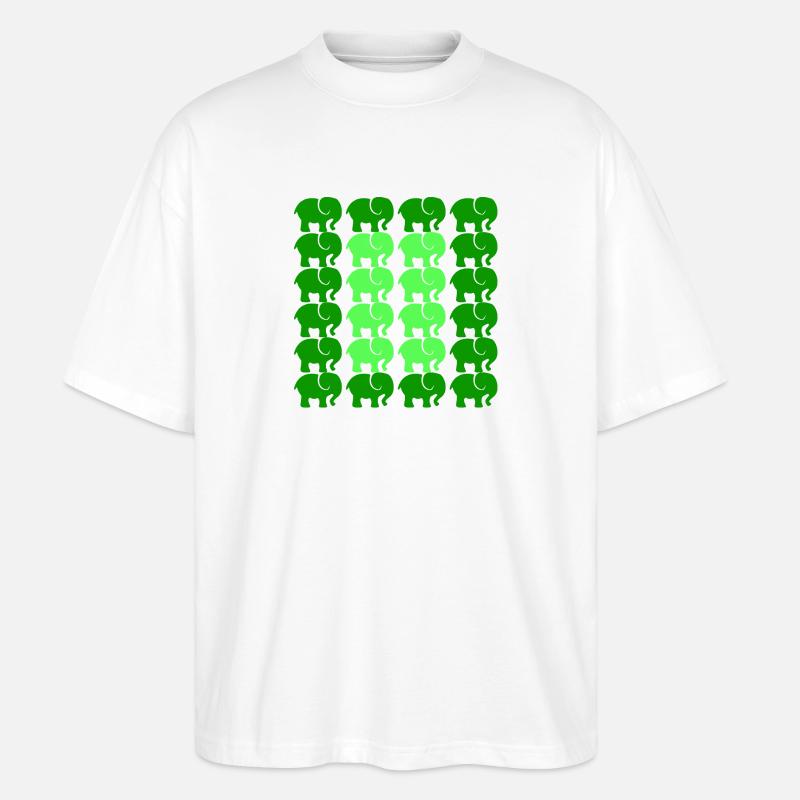 ELEFANT - Stanley/Stella Oversized Unisex Bio T-Shirt Blaster 2.0 - Weiß