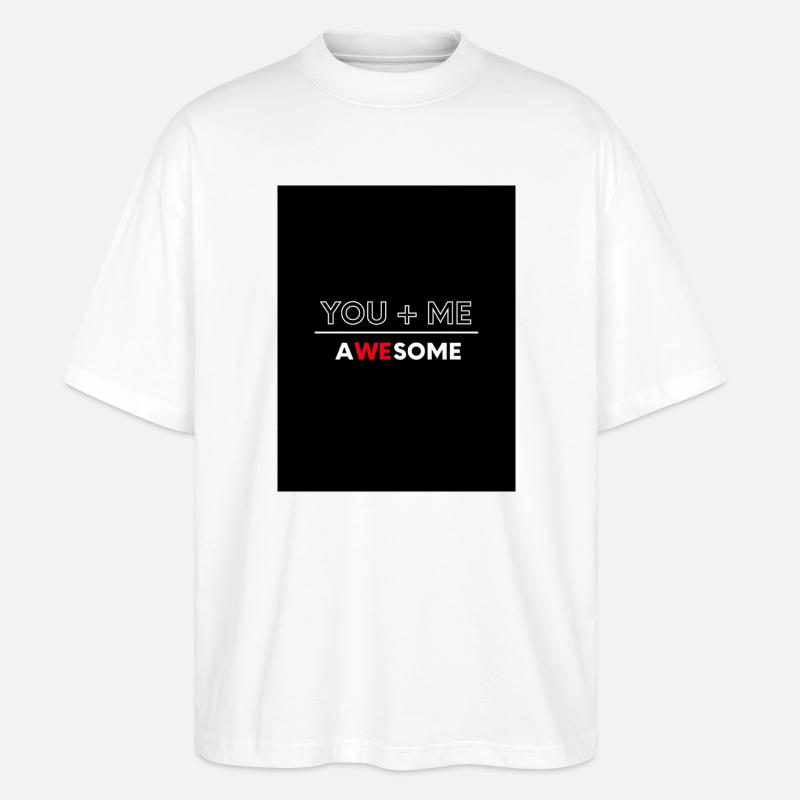 Du Plus Ich Großartig - Stanley/Stella Oversized Unisex Bio T-Shirt Blaster 2.0 - Weiß
