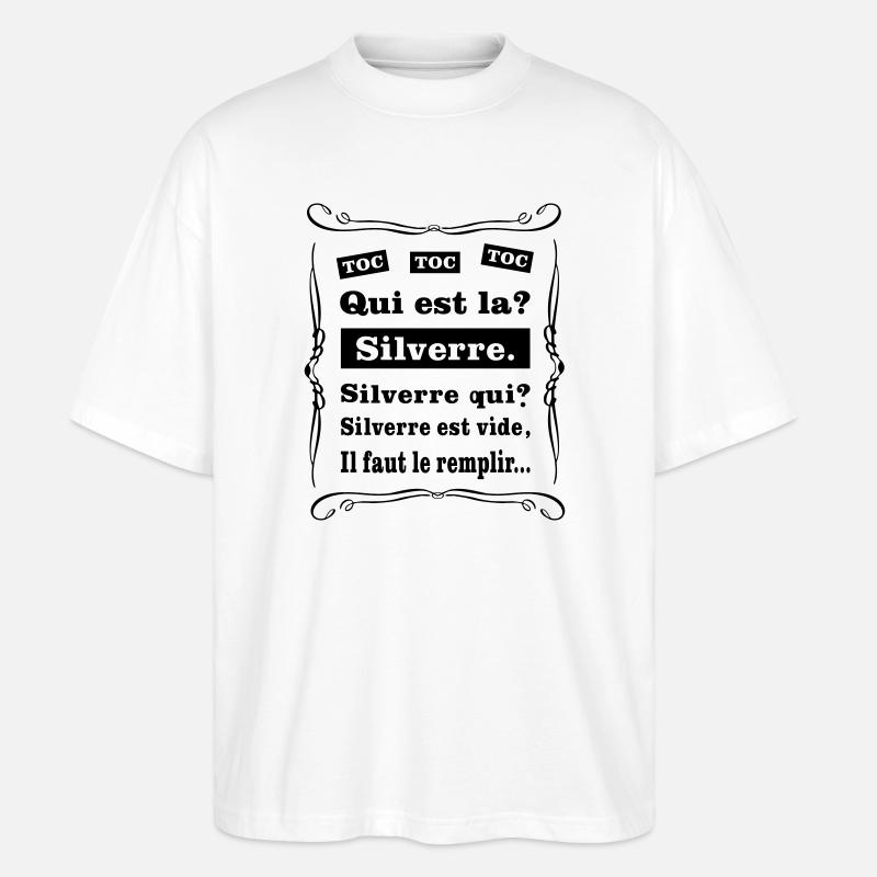 Klopf klopf klopf klopf - Stanley/Stella Oversized Unisex Bio T-Shirt Blaster 2.0 - Weiß